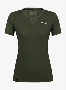 Koszulka termoaktywna damska Salewa Agner AM T-shirt - dark olive - Koszulki i topy damskie - miniaturka - grafika 1