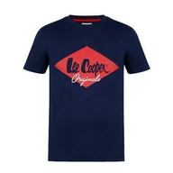 Koszulki męskie - Lee Cooper granatowa koszulka męska Logo, Rozmiar L - miniaturka - grafika 1