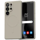 Etui i futerały do telefonów - Etui MERCURY Semi-Silicone MagSafe do Samsung Galaxy S25 Ultra Kamienny - miniaturka - grafika 1