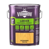 Lakiery do drewna - Lakier Bezpodkładowy połysk bezbarwny 5 l VIDARON - miniaturka - grafika 1