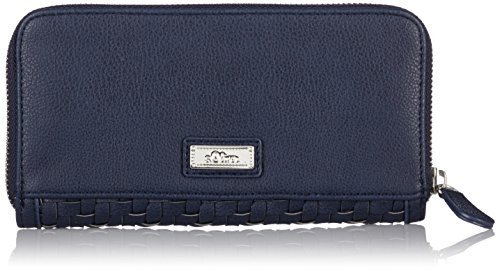 s.Oliver (Bags) Portmonetki damskie ZIP WALLET, 19 x 10 x 1 cm, niebieski - Niebieski Dark Blue 5852-19x10x1 cm (B x H x T)
