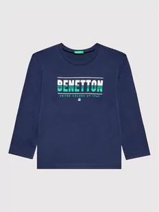 United Colors Of Benetton Bluzka 3I1XG104D Granatowy Regular Fit - Bluzy dla chłopców - miniaturka - grafika 1