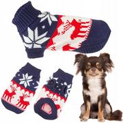 Ubranka dla psów - Sweterek norweski dla psa kota na zimę 22cm (8) - miniaturka - grafika 1