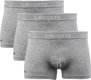 Lacoste 3-Pack Boxer Briefs 5H3389-CCA, Mężczyźni, Bokserki, Szary, Rozmiar: M EU - Majtki męskie - miniaturka - grafika 1