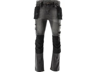 SPODNIE ROBOCZE MONTERSKIE STRETCH JEANS STEEL GREY ROZM. L/XL - Odzież robocza - miniaturka - grafika 5