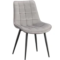 Krzesła - Krzesło welurowe jasnoszare #20 ART830 - miniaturka - grafika 1