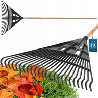 Grabie i motyki - GRABIE GRABKI OGRODOWE WACHLARZOWE DO LIŚCI TRAWY OGRODU 610 MM Z TRZONEM - miniaturka - grafika 1