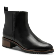 Botki damskie - Botki damskie czarne Marco Tozzi 25381 jesienne ocieplane skórzane-40 - miniaturka - grafika 1