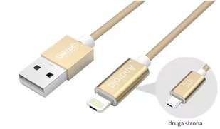 Unitek Mobile HYBRID microUSB/Lightning Gold - Adaptery i przejściówki - miniaturka - grafika 1