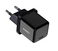 Ładowarki do telefonów - Aukey USB-C PowerDelivery 20W (czarny) - miniaturka - grafika 1