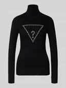 Swetry damskie - Sweter z dzianiny z golfem model ‘MELANIE’ - miniaturka - grafika 1