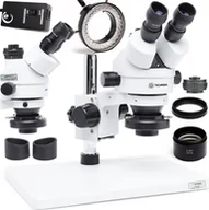 Mikroskopy i lupy - Mikroskop Optyczny Stereoskopowy 10HT Plus i Oświetlenie 56x LED Soczewka - miniaturka - grafika 1