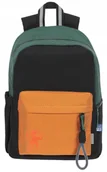 Plecaki - Plecak Młodzieżowy Oxford Funky – Brązowy 2 Komory Mieści A4 25L - miniaturka - grafika 1