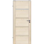 Drzwi wewnętrzne - Drzwi wewnętrzne drewniane świerkowe surowe łazienkowe Skogen 70 lewe - miniaturka - grafika 1