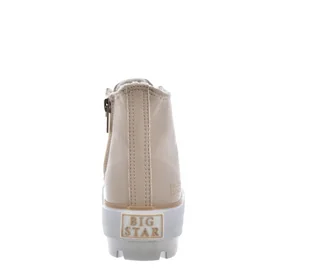 Wysokie trampki damskie Big Star Shoes MM274038 beż - Trampki damskie - miniaturka - grafika 5
