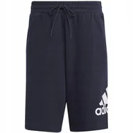 Spodenki męskie - Spodenki męskie adidas Essentials Big Logo French Terry granatowe IC9402 L - miniaturka - grafika 1