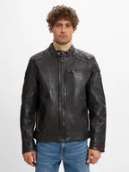 Kurtki męskie - Gipsy Męska kurtka skórzana Mężczyźni skóra brązowy jednolity, S - miniaturka - grafika 1