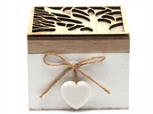 Pudełka i szkatułki - DREWNIANA SZKATUŁKA DEKORACYJNA IDEALNA NA PREZENT - miniaturka - grafika 1