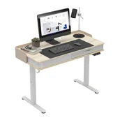 Biurka - Biurko elektryczne Mark Adler Leader 8.0, Regulowane, z portami USB, Białe - miniaturka - grafika 1