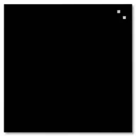 Tablice i flipcharty - NAGA Szklana tablica magnetyczna czarna 45x45 10701 10701 - miniaturka - grafika 1