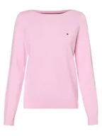 Swetry damskie - Tommy Hilfiger - Sweter damski, różowy - miniaturka - grafika 1