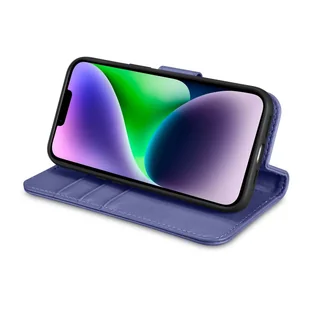 iCarer Wallet Case 2in1 etui iPhone 14 Plus skórzany pokrowiec z klapką Anti-RFID jasnofioletowy (WMI14220727-LP) - Etui i futerały do telefonów - miniaturka - grafika 8