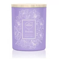 Świece - Aroma home Świeca zapachowa Aroma Home & Dorota lawenda z cytryną 150 g WG-026943 - miniaturka - grafika 1