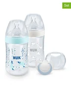 Butelki dla niemowląt - NUK 4-częściowy zestaw "Nature Sense Twin" w kolorze miętowym - miniaturka - grafika 1