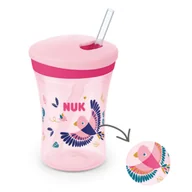 Butelki dla niemowląt - NUK Kubek NUK Action Cup Kameleon słomka 230ml. - miniaturka - grafika 1