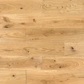 Panele podłogowe - Lareco Podłoga drewniana deska lita Dąb Złoty lakierowana szczotkowana 15x120x300-1200 mm - miniaturka - grafika 1