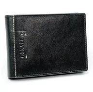 Portfele - Czarny portfel męski, pionowy bez zapięcia, skóra naturalna matowa, Ronaldo - miniaturka - grafika 1
