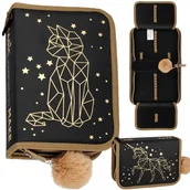 Piórniki - Starpak Piórnik Dwuklapkowy Bez Wyposażenia Złoty Kotek Gold Unicorn 531578 - miniaturka - grafika 1