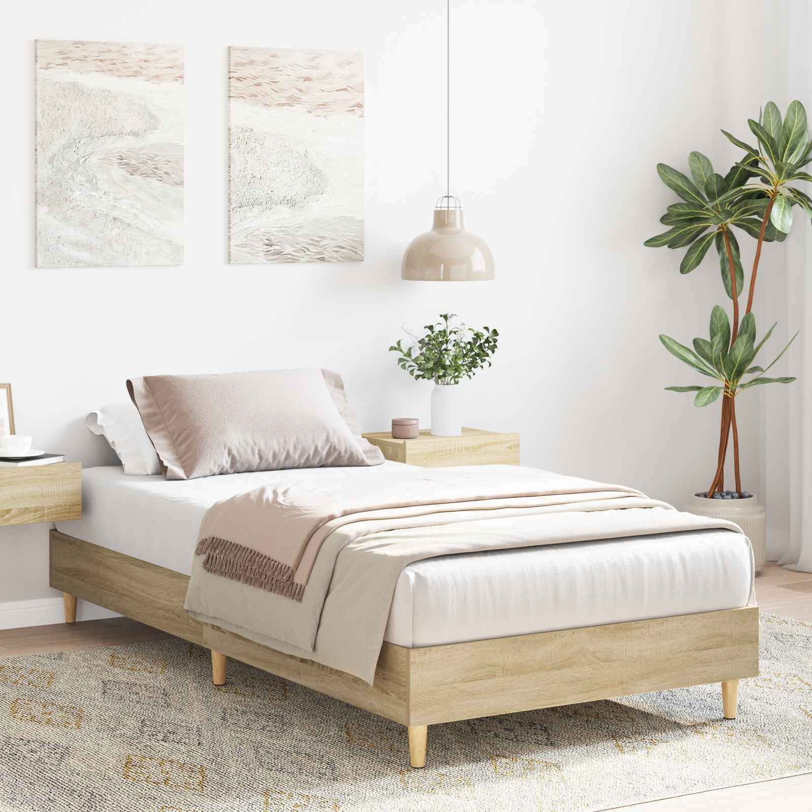 vidaXL vidaXL Ramka łóżka dąb Sonoma 80 x 200 cm Drewno inżynieryjne