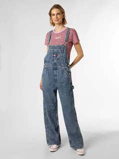 Spodnie damskie - Tommy Jeans - Ogrodniczki damskie  Dungaree, niebieski - grafika 1