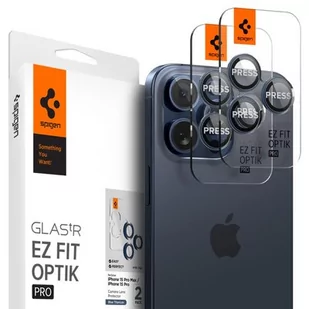 Szkło hartowane na obiektyw SPIGEN Optik.Tr Ez Fit do Apple iPhone 14 Pro/Pro Max/15 Pro/15 Pro Max Niebieski (2 szt.) - Szkła hartowane na telefon - miniaturka - grafika 1