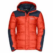 Moda i Uroda OUTLET - Kurtka puchowa dla dzieci Jack Wolfskin MOUNT COOK JACKET KIDS wild brier - 104 - miniaturka - grafika 1