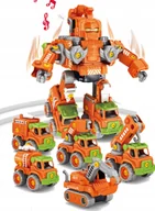 Roboty dla dzieci - OWL-TECH AUTO ROBOT DO SKRĘCANIA 5w1 LED TRANSFORMER XXL ZABAWKA KONSTRYKCYJNA - miniaturka - grafika 1