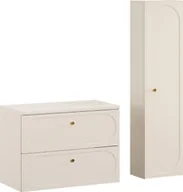 Meble łazienkowe - Zestaw meblowy 80cm z blatem i Szafką wysoką - miniaturka - grafika 1