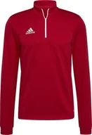 Bluzy męskie - Adidas Bluza męska adidas Entrada 22 Training Top czerwona H57556 XL - miniaturka - grafika 1