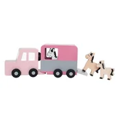 Samochody i pojazdy dla dzieci - JaBaDaBaDo Samochód z Przyczepą Dla Koni - miniaturka - grafika 1