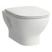 Miski WC - Laufen Lua Zestaw Toaleta WC podwieszana Rimless bez kołnierza + deska wolnoopadająca biały H8660810000001 - miniaturka - grafika 1
