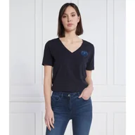 Koszulki i topy damskie - Tommy Hilfiger T-shirt CREST V-NK | Regular Fit - miniaturka - grafika 1