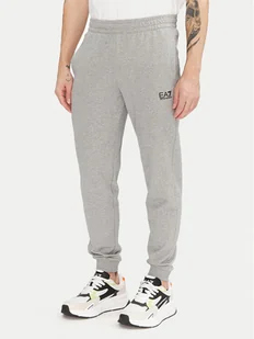 EA7 Emporio Armani Spodnie dresowe 8NPP66 PJVRZ 3905 Szary Slim Fit - Spodnie sportowe męskie - miniaturka - grafika 1