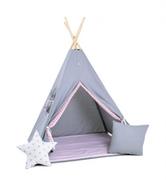 Namioty i tipi dla dzieci - SowkaDesign Namiot tipi dla dzieci, bawełna, okienko, poduszka, bąbelkowe - miniaturka - grafika 1