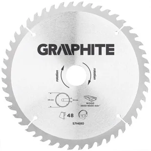 Graphite Piła tarczowa 216x30mm 48 zębów widia 57H680 - Tarcze do pił - miniaturka - grafika 1