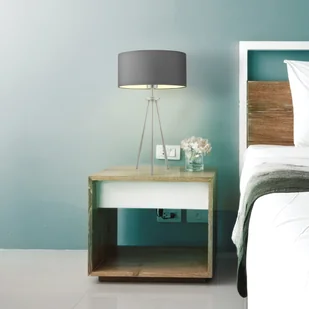 Srebrna lampka nocna na trójnogu w stylu skandynawskim ALTA - Lampy stojące Srebrna lampka nocna na trójnogu w stylu skandynawskim ALTA - Lampy stojące - miniaturka - grafika 1