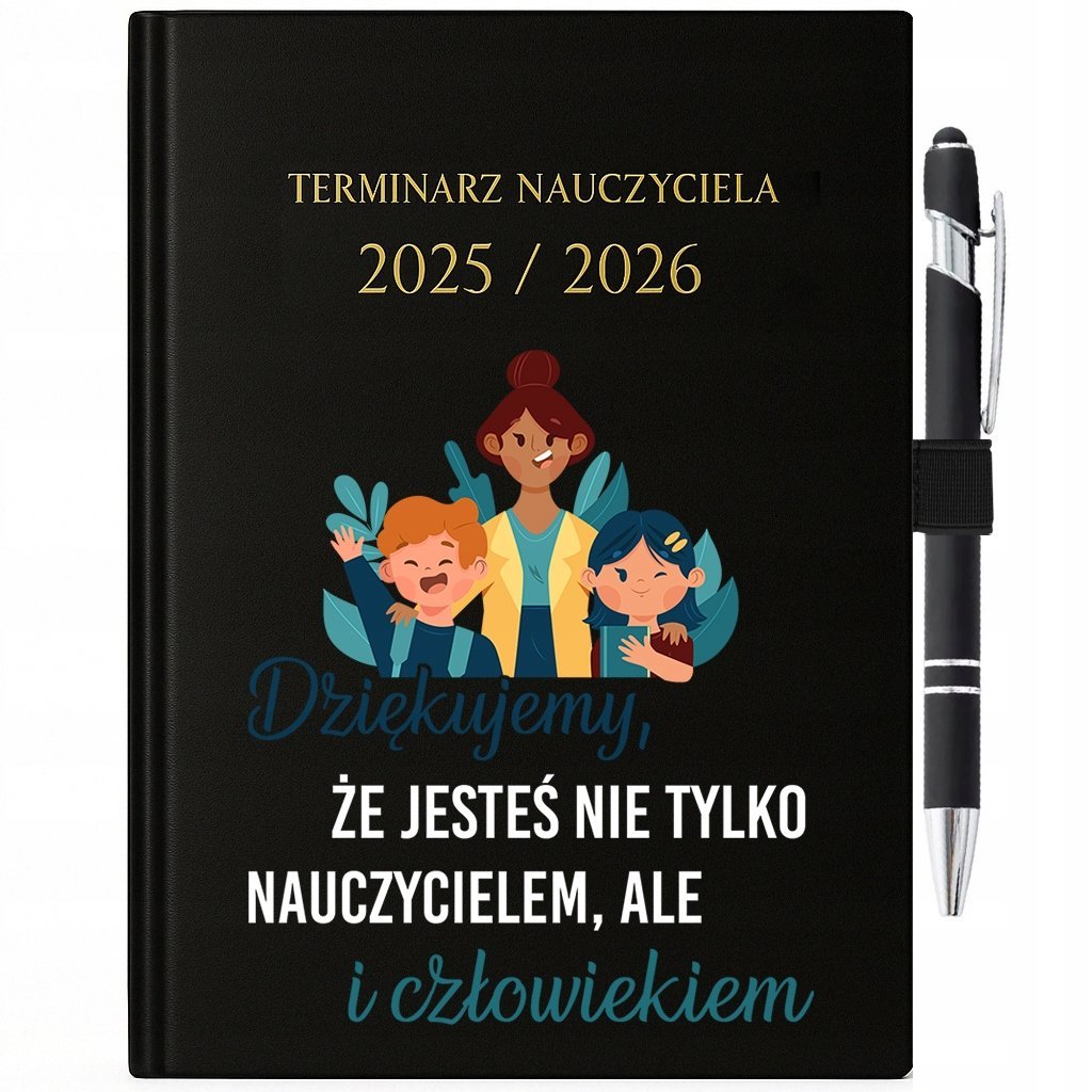 Kalendarz Uchwyt Długopis 2025\2026 NIE TYLKO NAUCZYCIEL Dla Nauczyciela