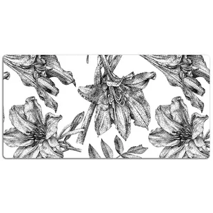 Mata na biurko Czarno-białe lilie 120x60 cm - Podkładki na biurko Mata na biurko Czarno-białe lilie 120x60 cm - Podkładki na biurko - miniaturka - grafika 1