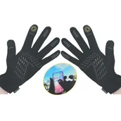 Rękawiczki rowerowe - RĘKAWICZKI ROWEROWE OCIEPLANE TOUCHSCREEN SENIOR R.M DUNLOP - miniaturka - grafika 1