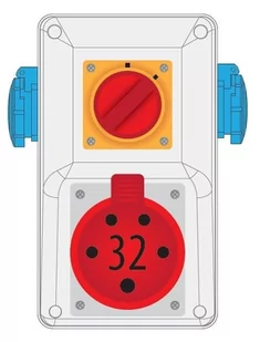 Pawbol Rozdzielnica R-BOX KOMPAKT 32A/5 2x250V wył 0/1 B.325/2/01 B.325/2/01 - Wyłączniki światła i elektryczne Pawbol Rozdzielnica R-BOX KOMPAKT 32A/5 2x250V wył 0/1 B.325/2/01 B.325/2/01 - Wyłączniki światła i elektryczne - miniaturka - grafika 1